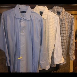 (3) David Donahue dress shirts (17 - 32/33)